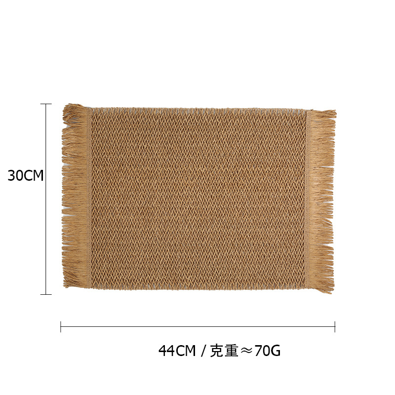 Transfronterizo Amazon almohadillas de mesa ecológicas naturales almohadillas de papel tejido almohadillas de mesa aislamiento térmico almohadillas de tazas almohadillas de decoración