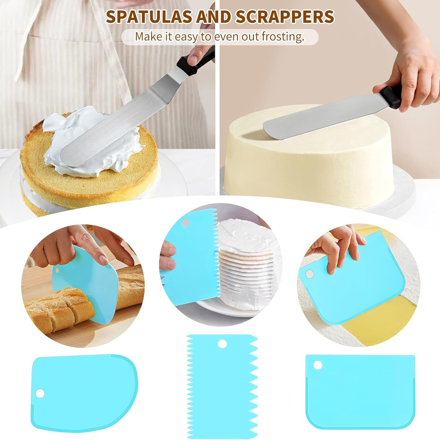 Juego de Utensilios para Decoración de Pasteles Set de 492 Piezas de Acero Inoxidable y Silicona