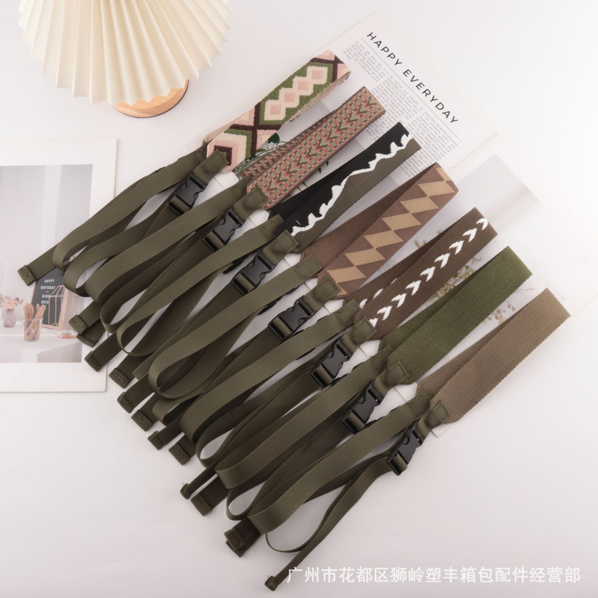 Fashionable adjustable shopping bag, straps, bag strap, creative woven suspenders