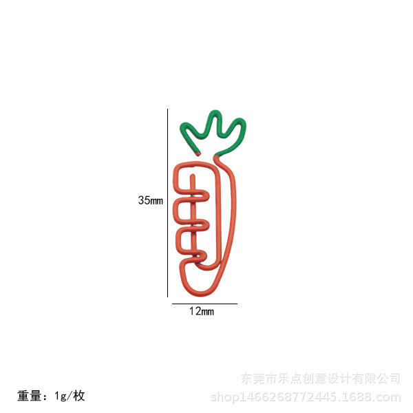 FUENTE Fábrica en stock clasificación de plástico al por mayor Clip de papel de cereza de plástico de dos colores Clip de papel de modelado de almacenamiento de Bill