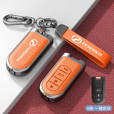 Car key bag — and Women - standard-option-a-emma-orange-zinc-alloy-case-metal-lanyard