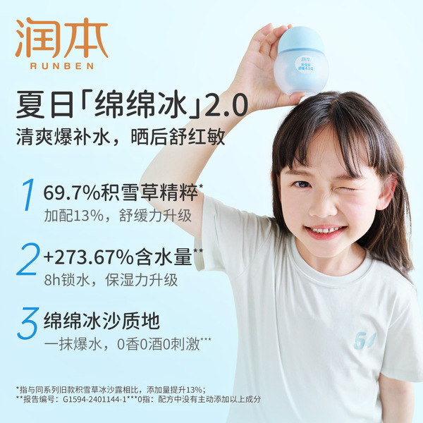 Moisturizing soothing nutritious children's face cream for face