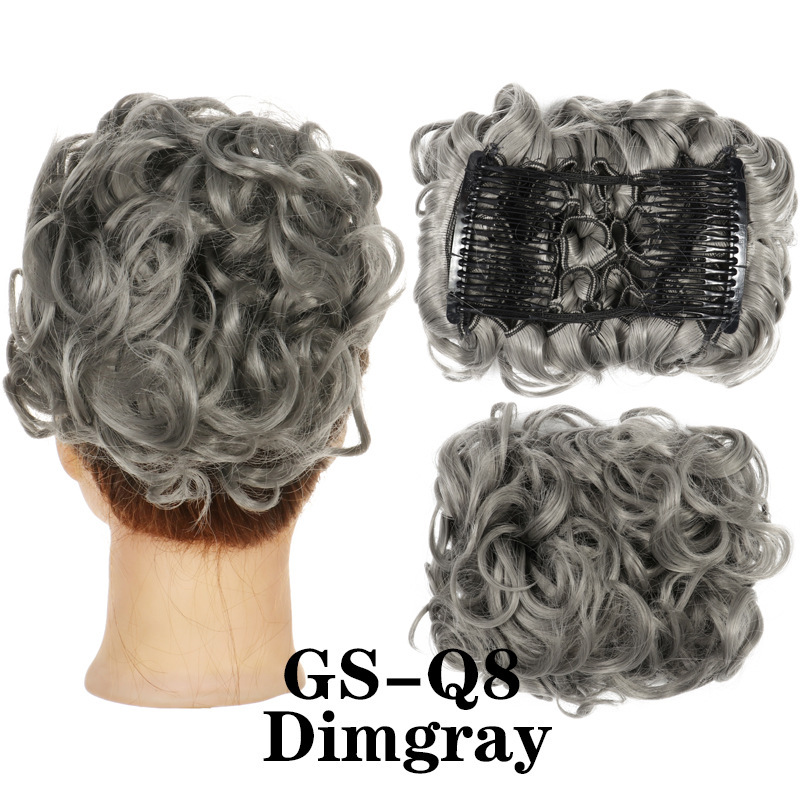 Transfronterizos europeos y estadounidenses rizos brotes de cabello al por mayor mujeres rizos ondas chinas retro flores brotes de caballo cabello de pino peluca