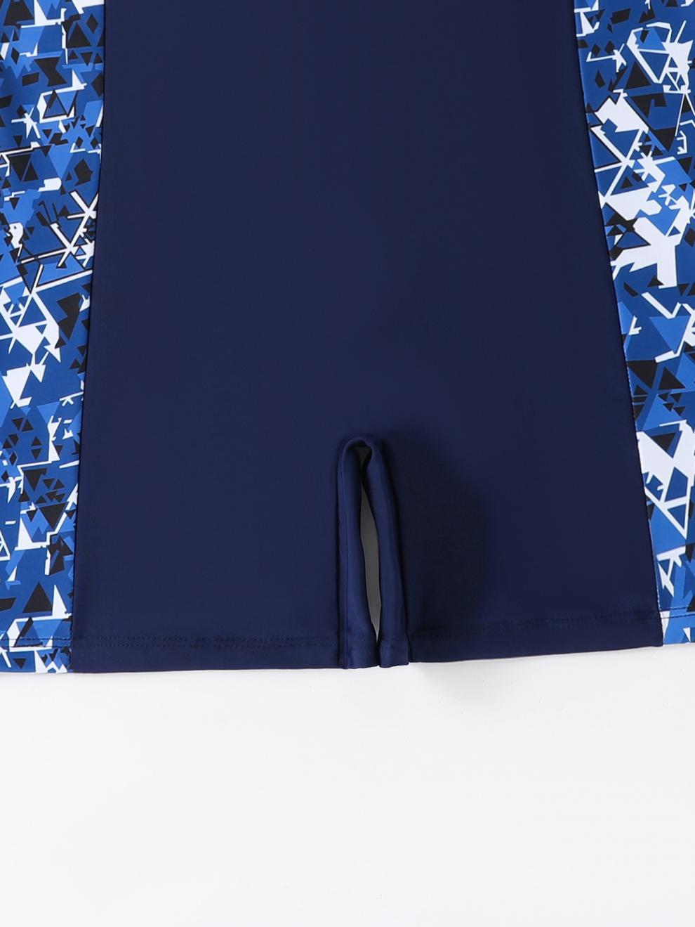 商品详情图_2025跨境亚马逊速卖通运动连体运动平角裤泳衣纯