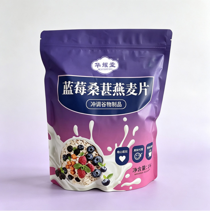 Blueberry Mulberry Oatmeal 1000g No Added Sugar Instant Breakfast Cereal with Vegetables and Grains overview