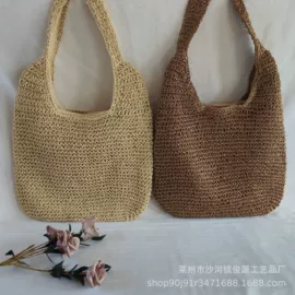 女士单肩包;女士手提包;草编包