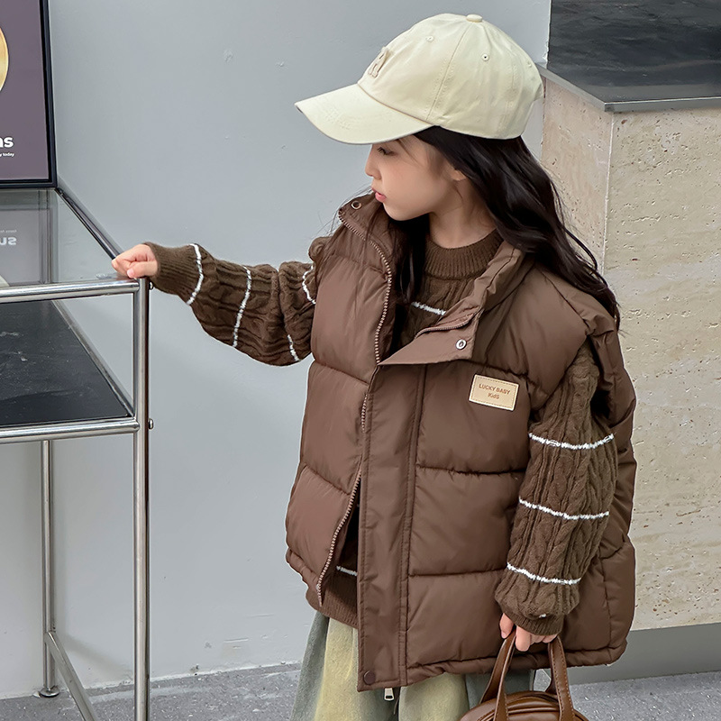 Otoño y invierno coreano Meilade niños bebés chaleco de algodón ropa de moda para padres e hijos niños y niñas mayores chaleco grueso vestido exterior