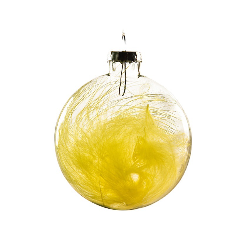Bola transparente decorativa Bola de plumas bola hueca de vidrio diseño de techo bola colgante bola creativa DIY bola decorativa
