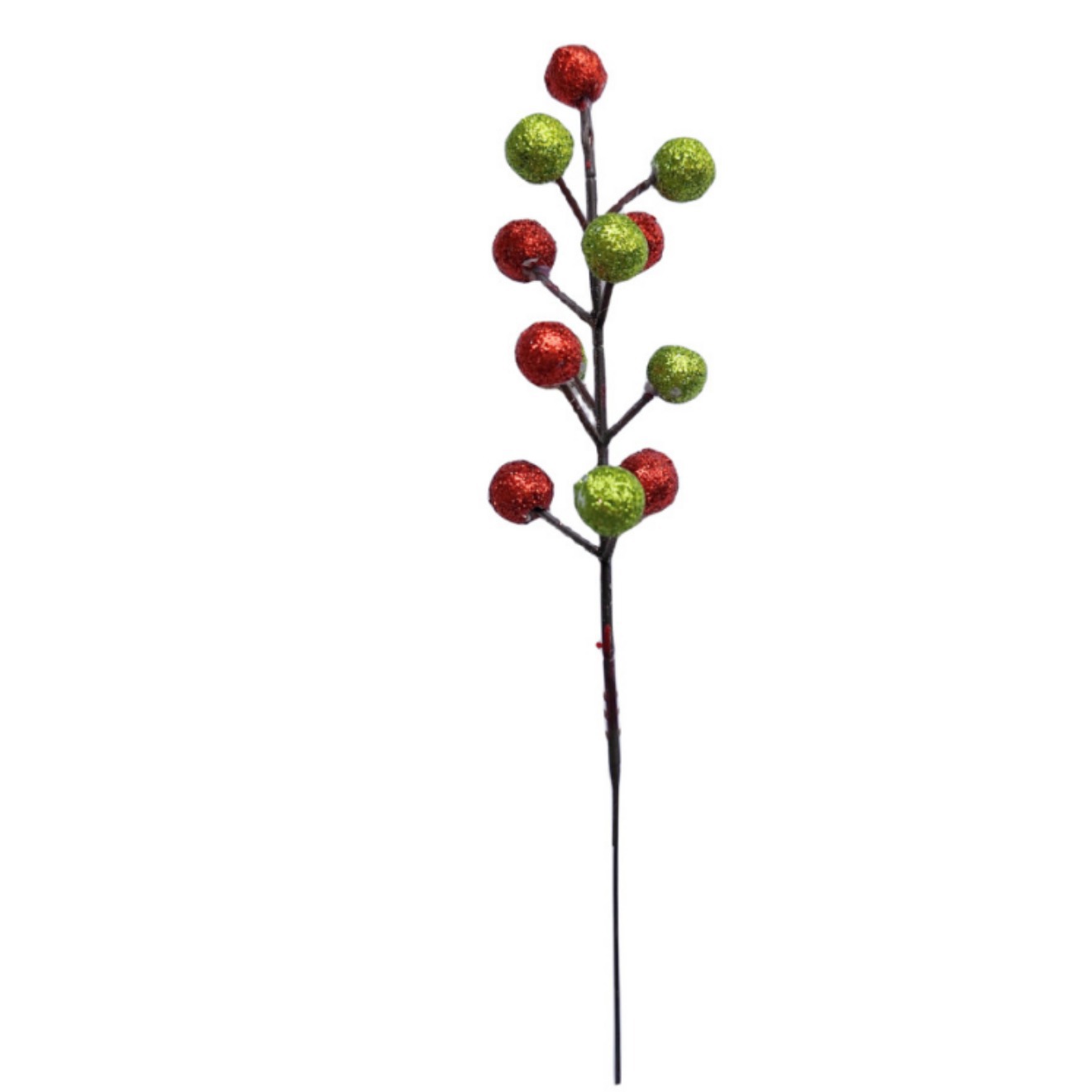 Nuevo transfronterizo 12 bolas rojo verde 22cm espuma navideña hogar árbol de Navidad dorado bayas en polvo