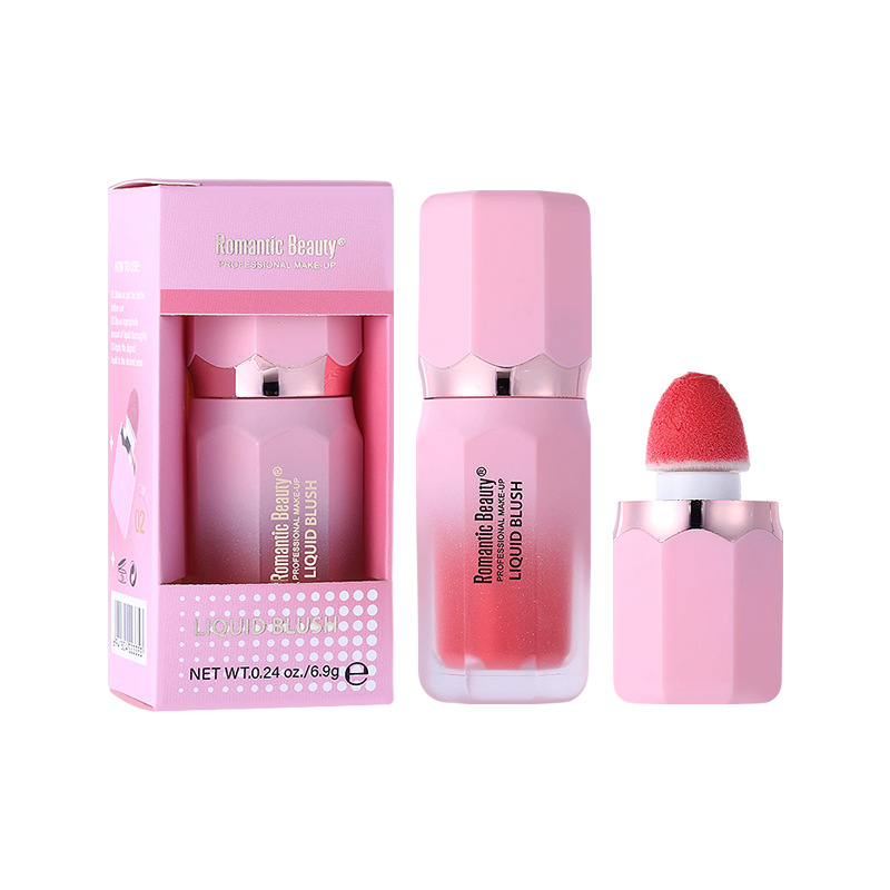 Blush líquido transfronterizo es un blush multipropósito, un blush de brillo, un blush mate desnudo, un blush de color natural.