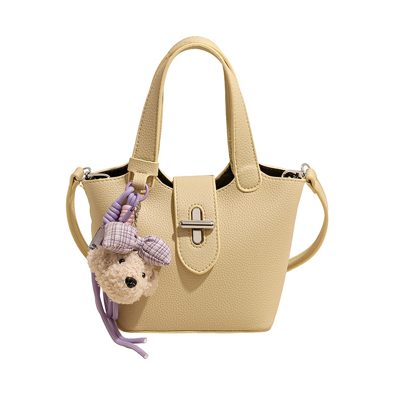 2026 nuevo estilo transfronterizo de alto valor exterior de moda de un solo hombro mochila de textura alta lichi patrón bolso de cubo de mano