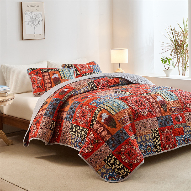 Bohemian Bedding Set With Digital Print For Bedroom Decor_voghion.com