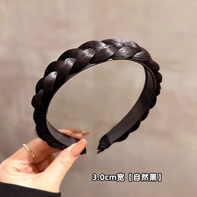 鱼骨辫假发发箍2025女款麻花辫发卡发捆头饰高颅顶显发量压发头箍|undefined