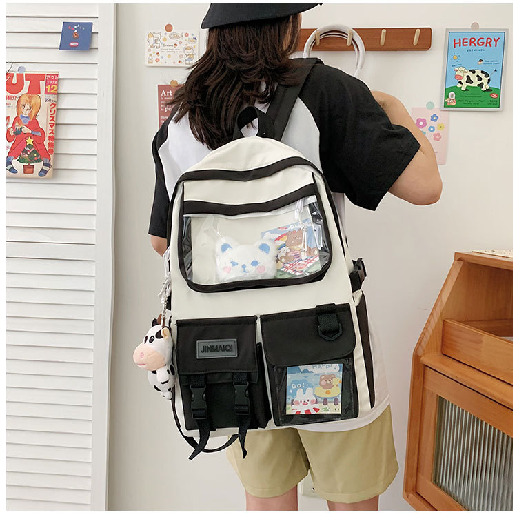 Korean Style Hit Color Nylon Cloth Backpack Wholesale Nihaojewelry display picture 8