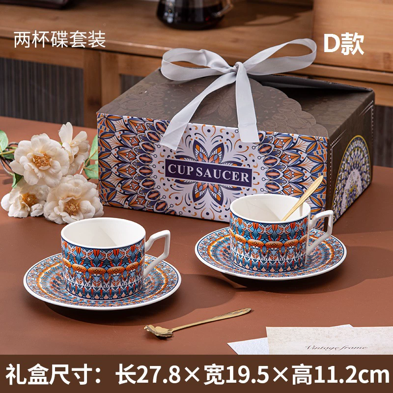 Керамический набор кофе (VIS Ceramics) чашка и блюдце 250 мл — подарочная коробка, несколько дизайнов