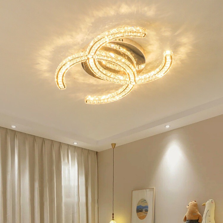 Light Luxury Crystal Living Room Hall Lighting Fixtures, Dining Room Bedroom Main Light, Decorative Chandelier, Artistic Design, High-End Ceiling Light