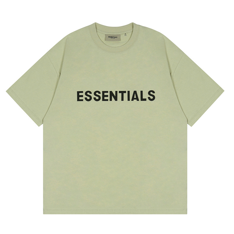 FOG multilínea ESSENTIALS HHH letras de silicona en el pecho suelta High Street verano camisetas de manga corta para hombres y mujeres marca de moda