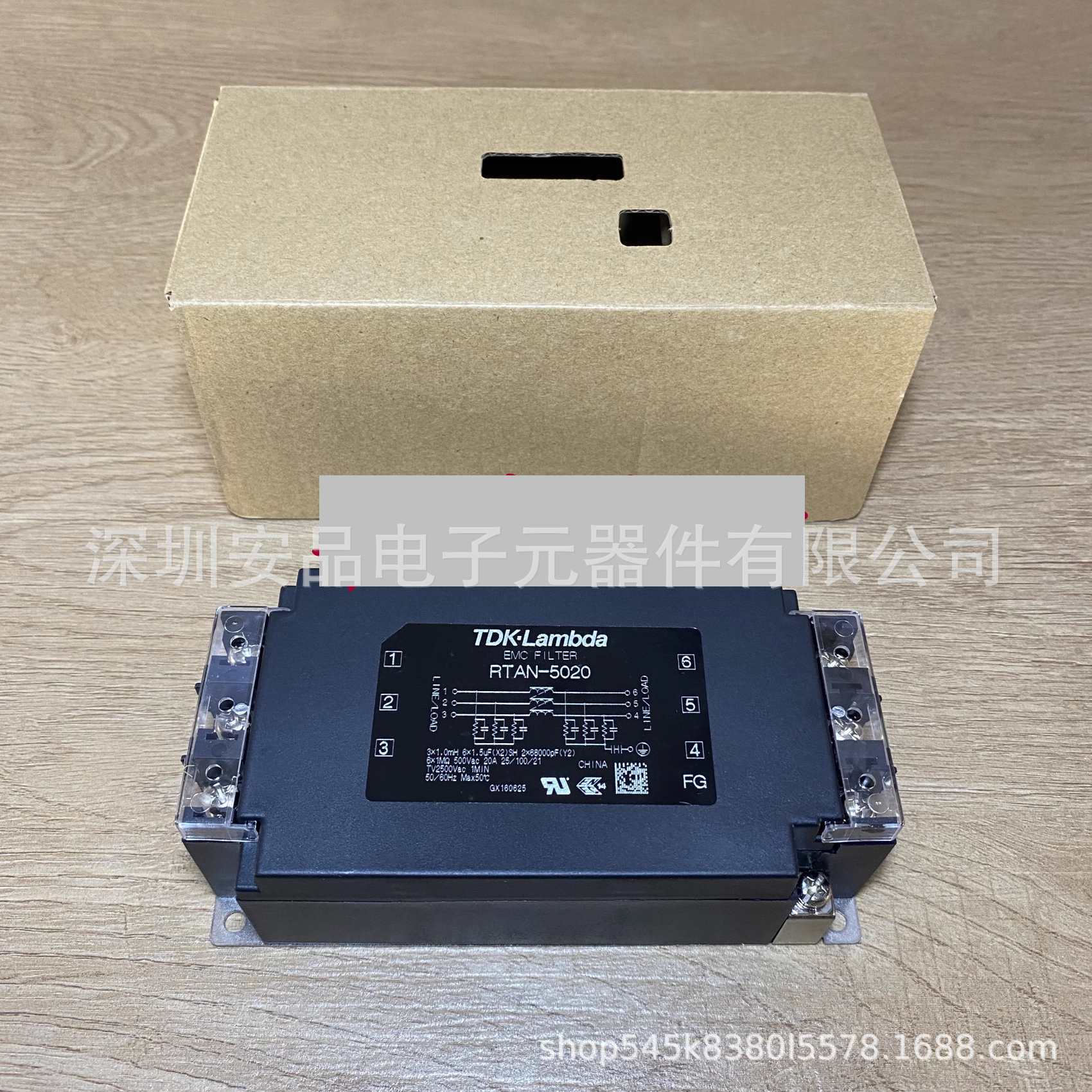 日本TDK-Lambda电源滤波器RTAN-5020 20A三相 500VDIN导轨安装型
