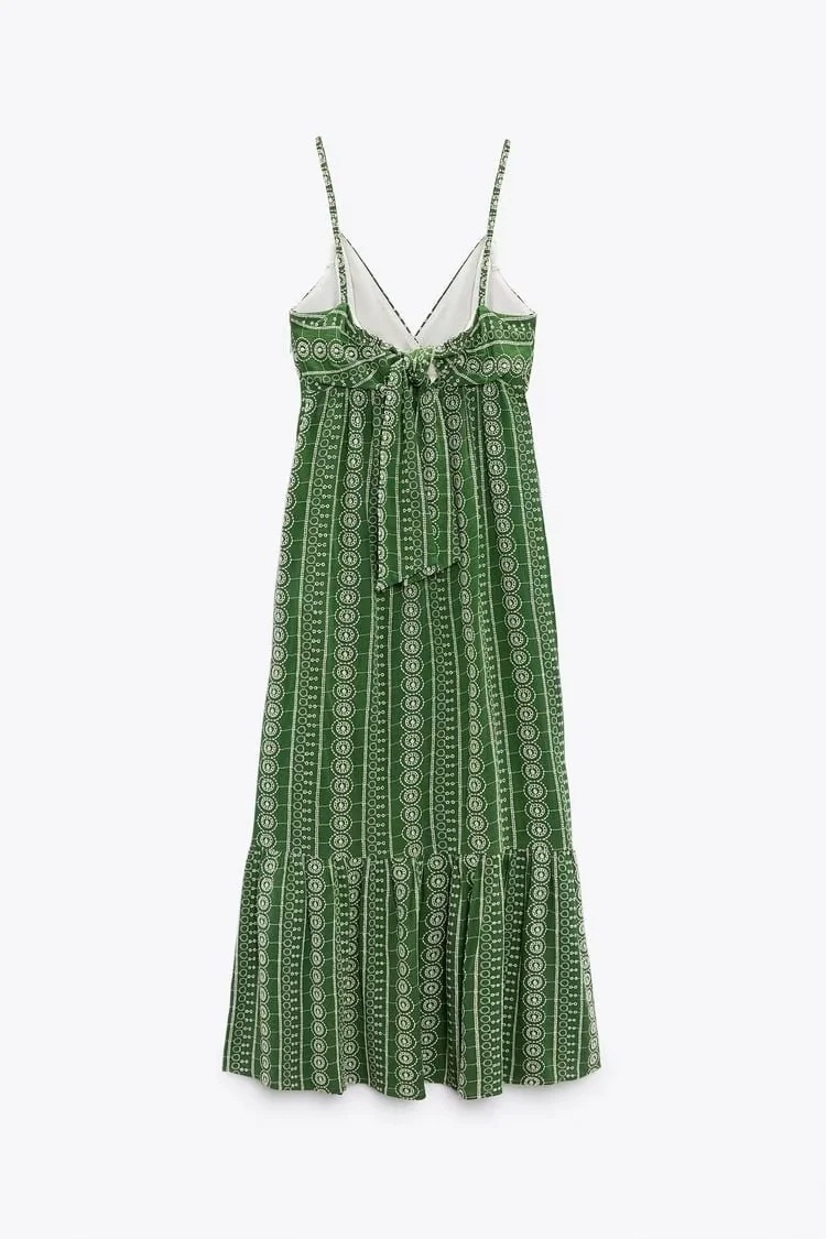 V-neck midi dress 7