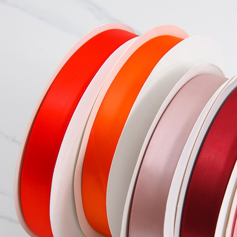 Cintas de poliéster unilateral caja de regalo de pastel de color cinta caja de regalo de flores decoración cinta DIY hecha a mano cinta de cabello