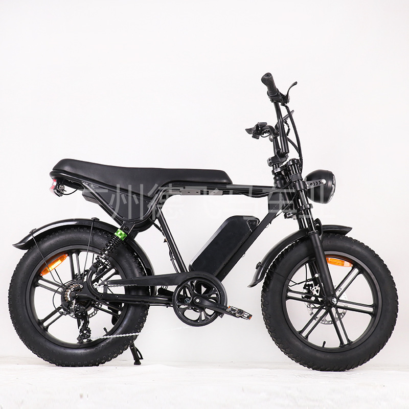 Factory Direct Sales Fat Tire Electric Bicycle 7-Speed Variable Speed Off-Road Snow Electric Motorcycle