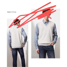 haijia休闲时尚加绒加厚拼接假两件男生毛衣036