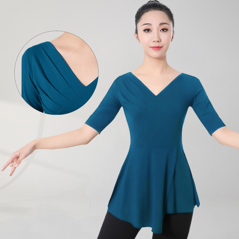 ダンスの練習服のスーツの女性の新型の形のダンスの成人のダンスの服装の練習の服の春の夏の現代のダンスの服|undefined