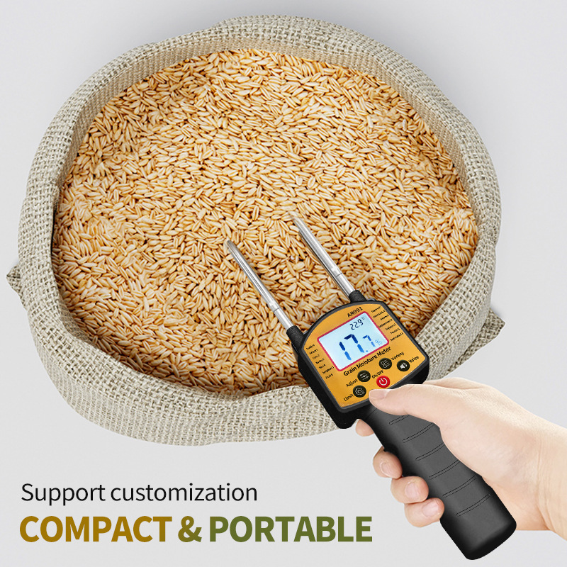 Ar991 Grain Moisture Meter Grain Moisture Content Tester for Rice, Corn, Wheat, Soybeans Intelligent and Accurate
