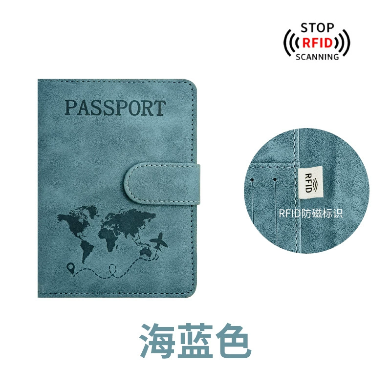 Портмоне RFID паспортное, чехол из искусственной кожи PU для документов, карточные слоты, закрытие магнитом или резинкой