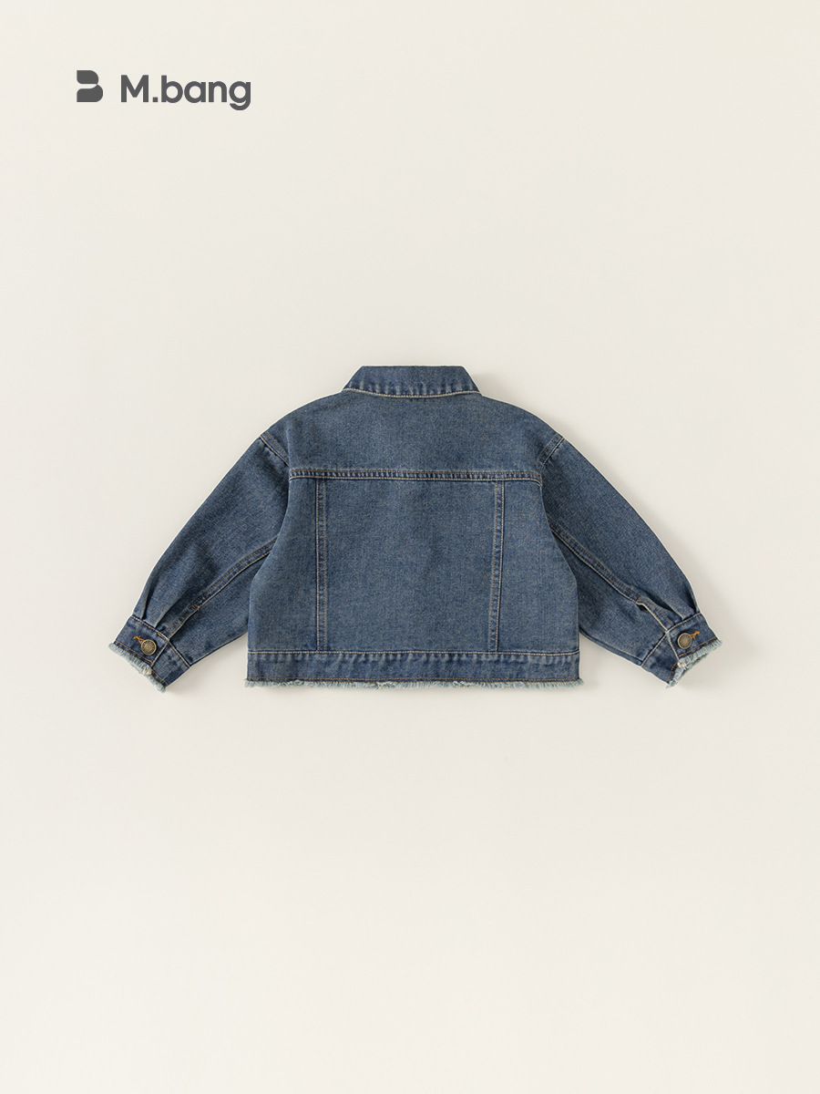 Ropa Infantil Youbao, Chaqueta Vaquera para Niños, Primavera-Otoño 2026, Nuevo Estilo, Conjunto de Primavera para Niñas, Versión Coreana, Top con Cuello Camisero, Cárdigan para Niñas