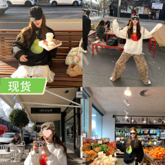 xb fruit diet 蔬果印花大卫衣oversize宽松设计感长袖上衣