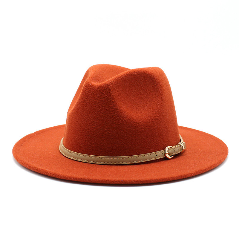Otoño y invierno británico para hombres y mujeres nuevo sombrero de lana de jazz sombrero de bisel sombrero clásico sombrero de moda sombrero de felt al por mayor