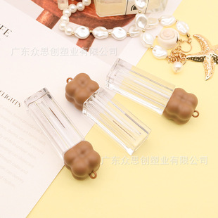 Yunduo Cover Small Capacity Square Tube Lip Gloss Tube Hanging Ring Lip Glaze Tube Cosmetics Packaging Manufacturer Direct Hair