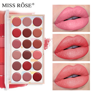 missrose explosions recommended 18-color lipstick plate matte moisturizing waterproof non-fading Cup lipstick wholesale