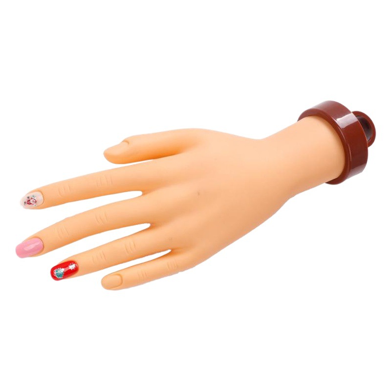 Modelo de mano de práctica de uñas transfronterizo soporte modelo de mano artificial simulación de mano suave con pantalla de soporte de escritorio fijo
