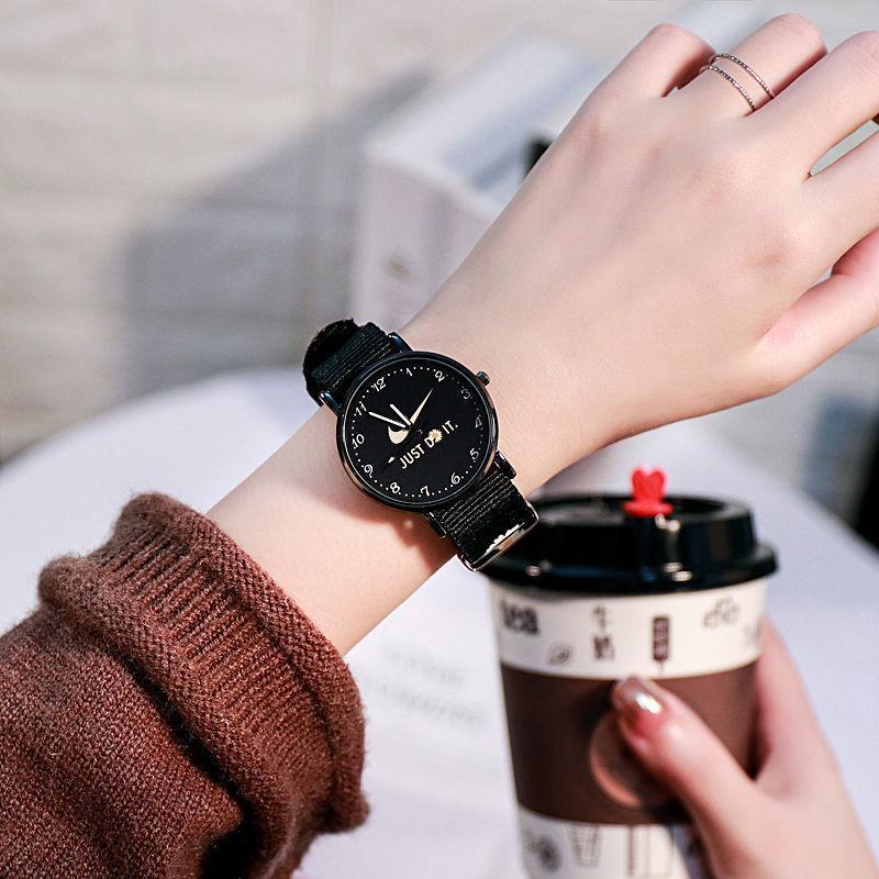 Nueva Daisy correa de lona reloj mujer estudiante pareja novias estilo coreano moda mismo estilo crisantemo correa de nylon reloj