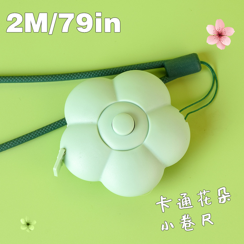 Medir Sanwei altura especial cinta métrica petal mini portátil retráctil automático regla de cuero suave pequeña regla image 9
