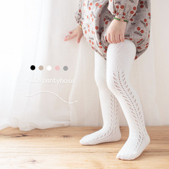 Girls' leggings summer mesh type A combed cotton transfer baby children's princess socks high waist baby pantyhose