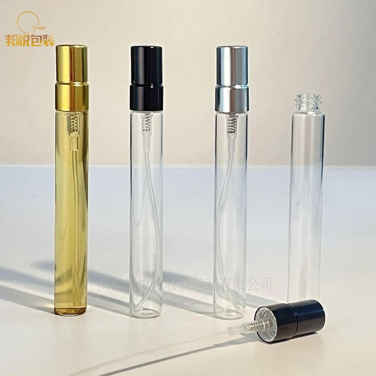 现货5/10/15ml细长玻璃香水中小样化妆爽肤水喷雾头试用分装空瓶