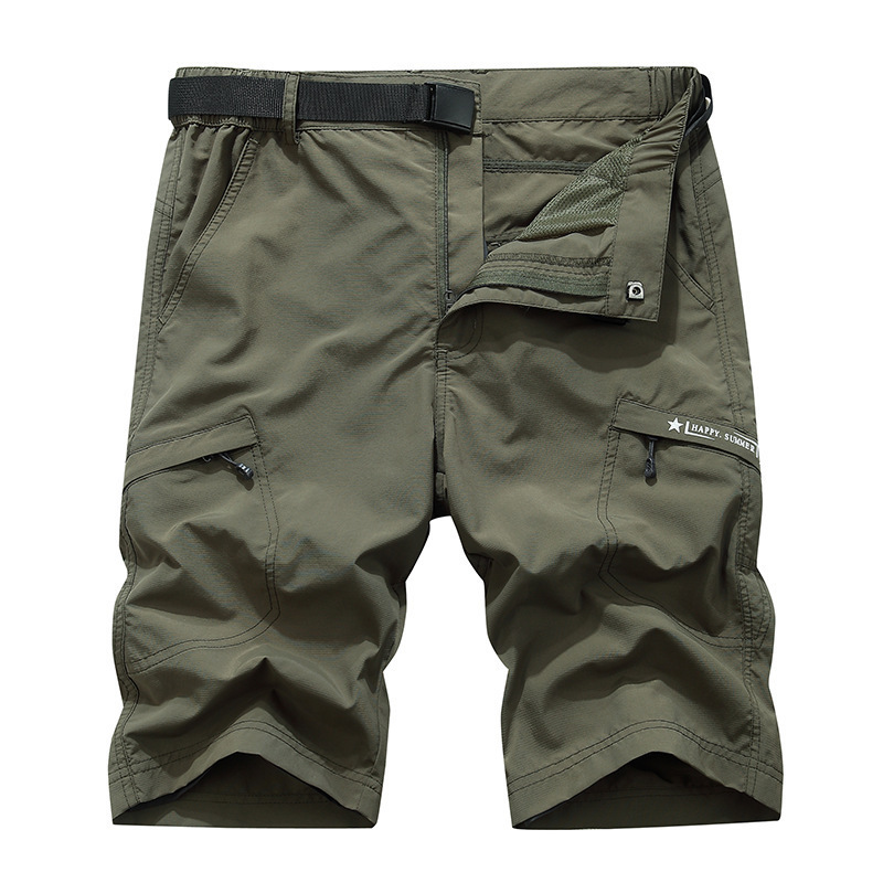 Men's Summer New Outdoor Casual Cargo Multi-Pocket Quick-Dry Shorts Men's Five-Point Beach Pants Trendy 5925