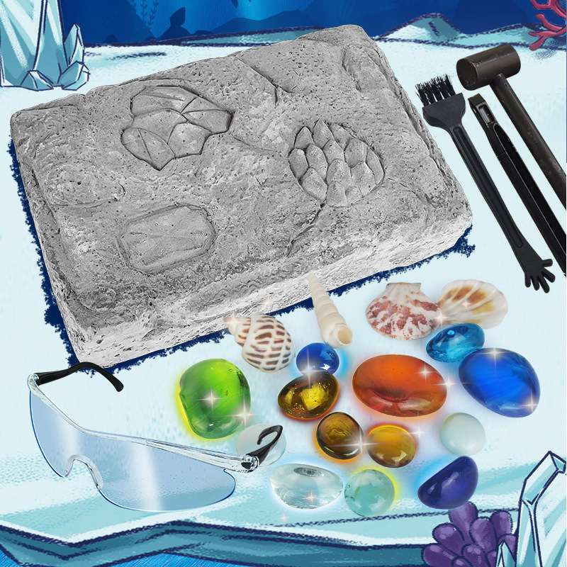 Archaeological Gem Tyrannosaurus Rex Fossil Digging Mining Toy Children's Handmade DIY for Boys and Girls Diamond Treasure Blind Box