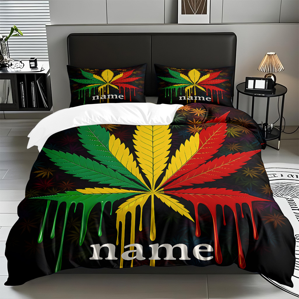 Modo JIT Temu transfronterizo tela doméstica abrasión cubierta hoja de impresión digital set de ropa de cama fábrica directa