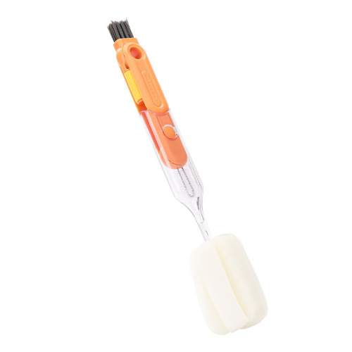 New five-in-one cup brush for red wine cups and teacups, long-handled bottle brush, cup cover gap soft-bristled cleaning brush artifact