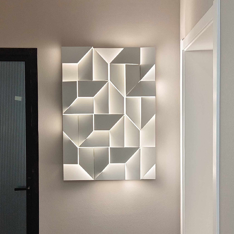 Diseñador de fondo sala de estar pared de arte lámpara de pared moderna minimalista creativa dormitorio cabezal de cama porche iluminación decorativa