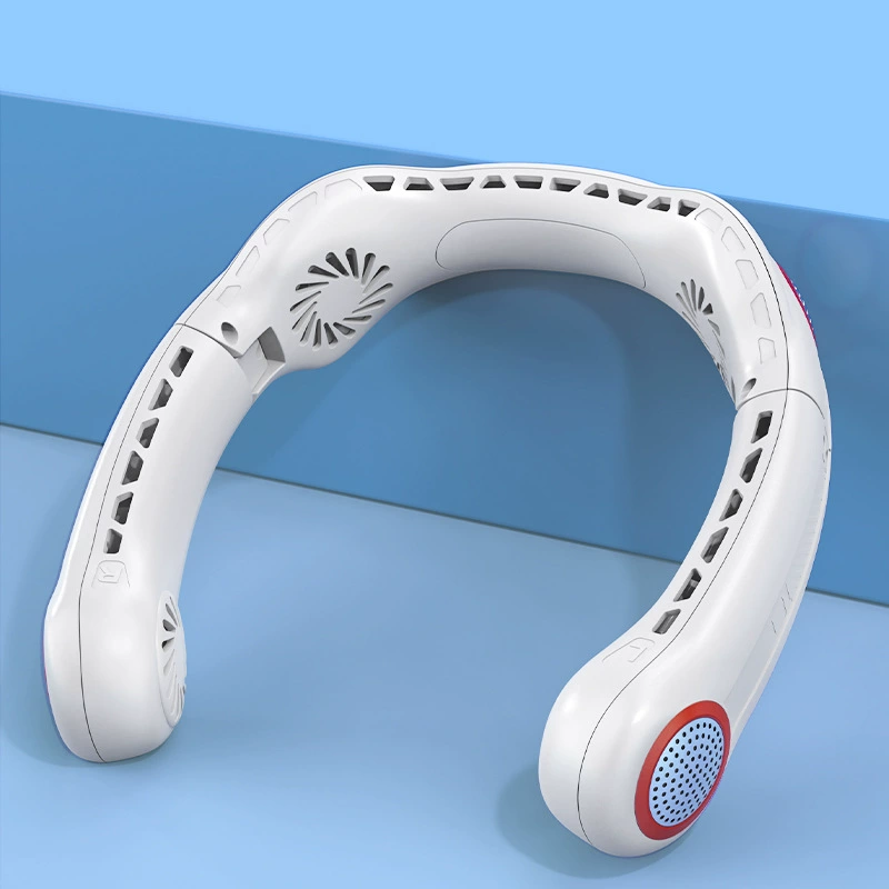 Фотоаноcка Neck Fan F001, аккумулятор 4000 мАч, USB-C, 3 скорости, складной персональный вентилятор