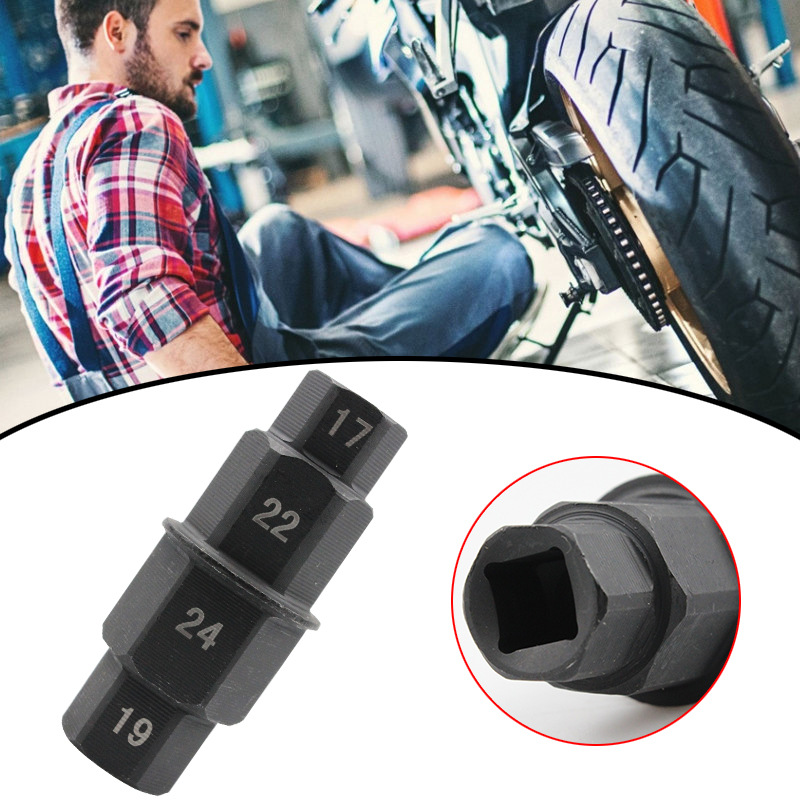 오토바이 수리 도구 앞바퀴 스핀들 특수 분해 렌치 분해 슬리브 유니버설 육각형 슬리브