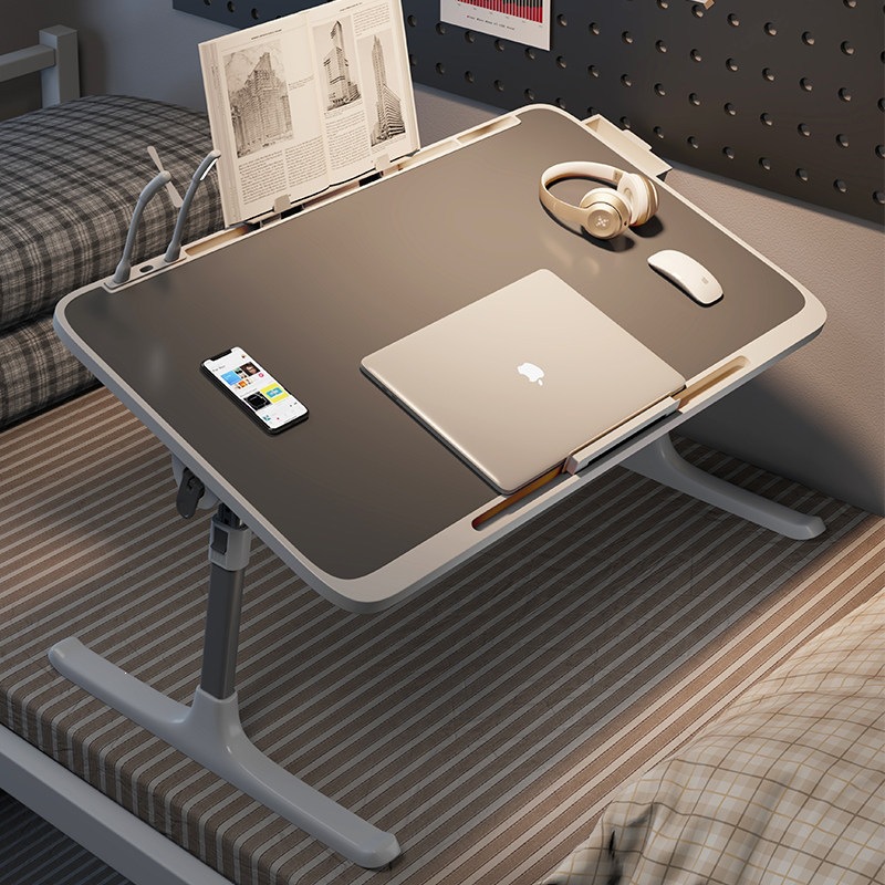 Foldable and adjustable bed table, bay window table, study table for college dormitories, children's reading and homework computer table