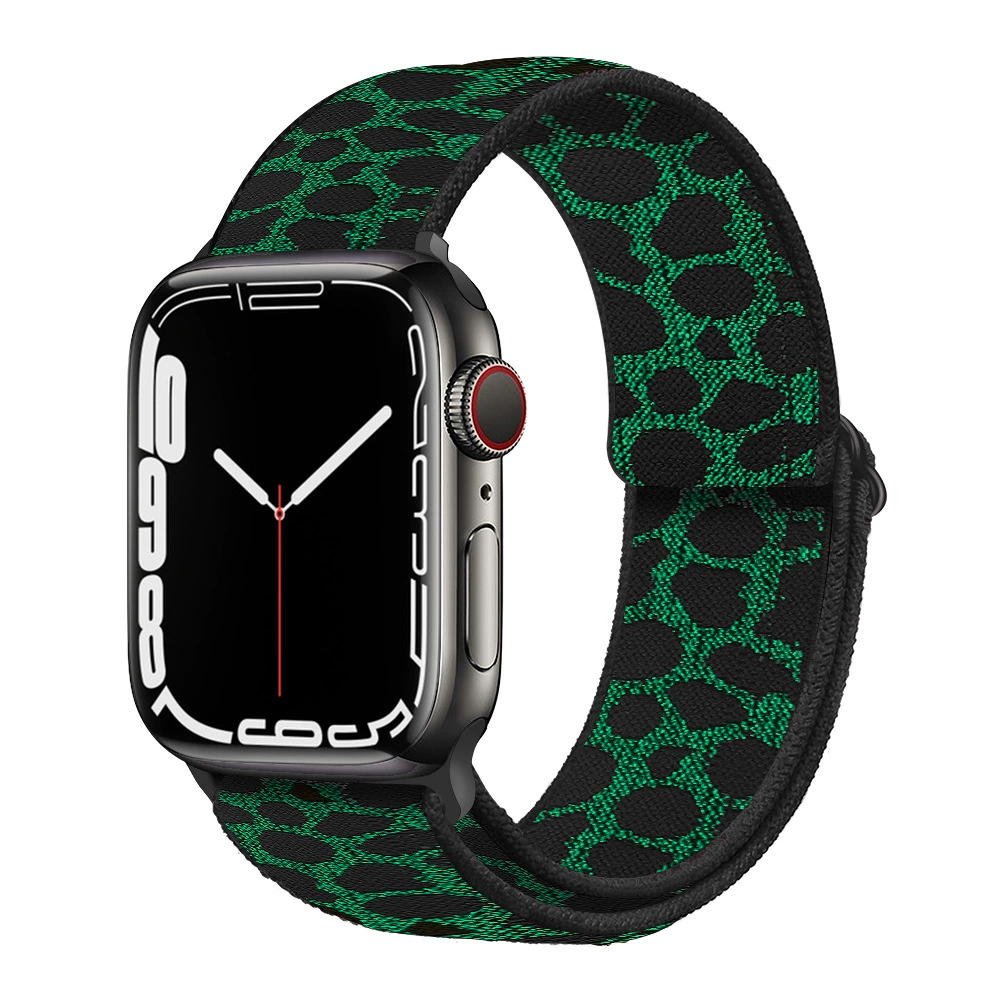 Ремешок для часов (Apple) для Apple Watch 5/6/7/8/SE, эластичный нейлоновый, пластиковый разъём, мультиразмер
