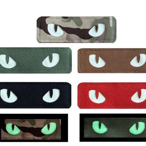 Cat's eye cutting luminous outdoor embroidery logo IR making embroidery badge embroidery seal hot selling fabric stickers Velcro