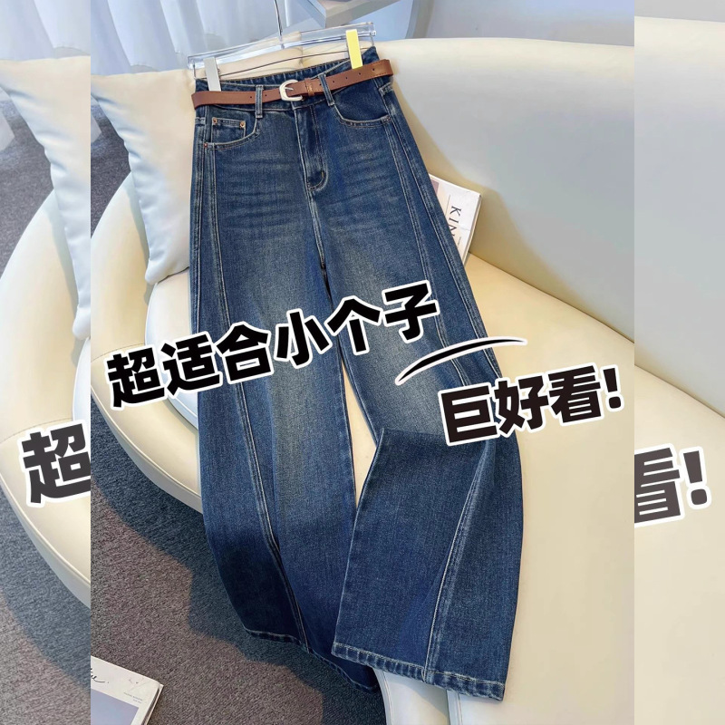 Super Stylish Retro Wide-Leg Jeans for Women, Spring 2026 New Style, Loose Fit, Slimming, Casual Long Pants